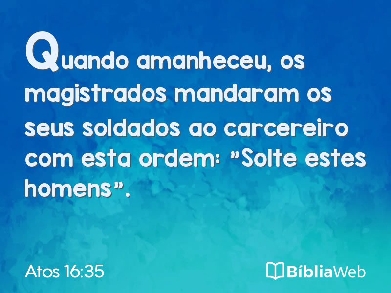 Atos 16:35 em imagem para compartilhar