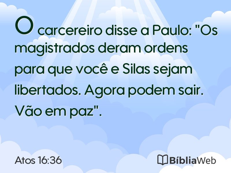 Atos 16:36 em imagem para compartilhar