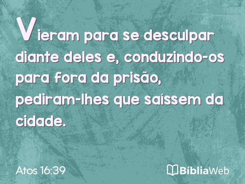 Atos 16:39 em imagem para compartilhar