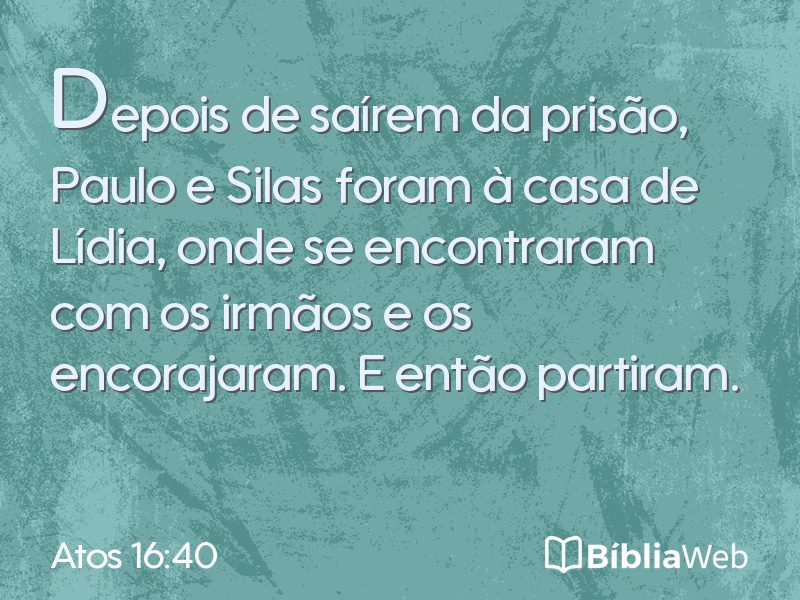 Atos 16:40 em imagem para compartilhar