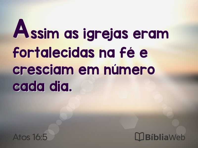 Atos 16:5 em imagem para compartilhar