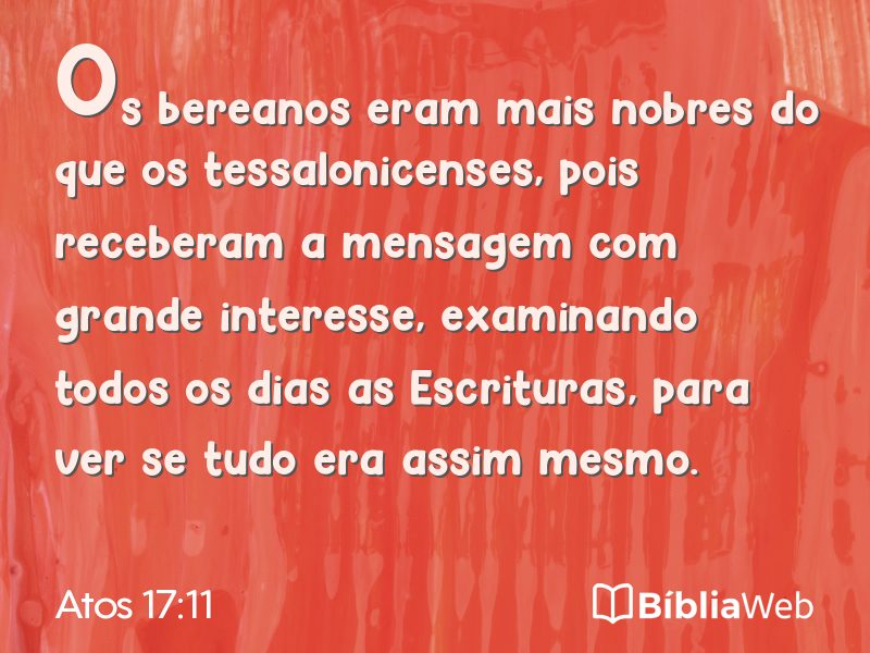 Atos 17:11 em imagem para compartilhar
