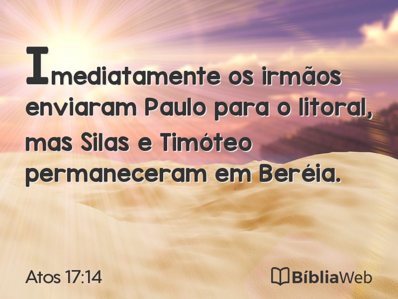 Atos 17:14 em imagem para compartilhar