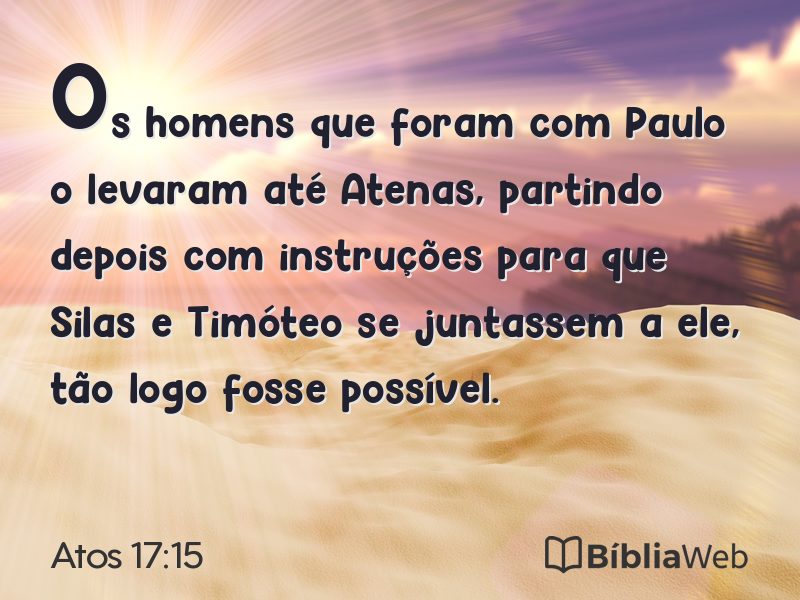 Atos 17:15 em imagem para compartilhar