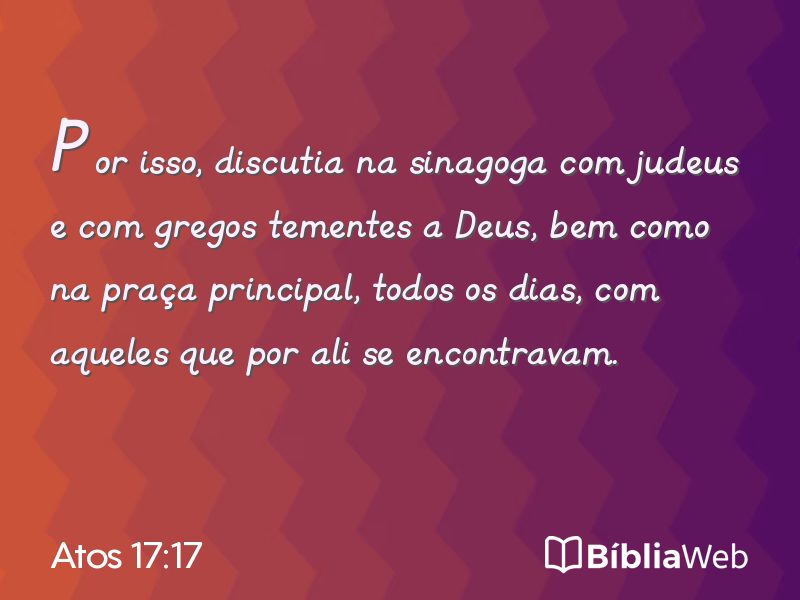 Atos 17:17 em imagem para compartilhar
