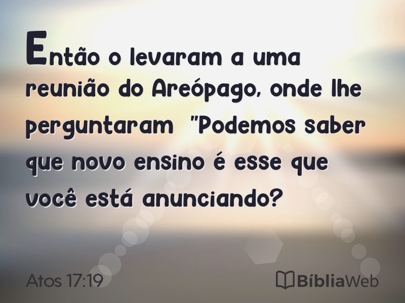 Atos 17:19 em imagem para compartilhar