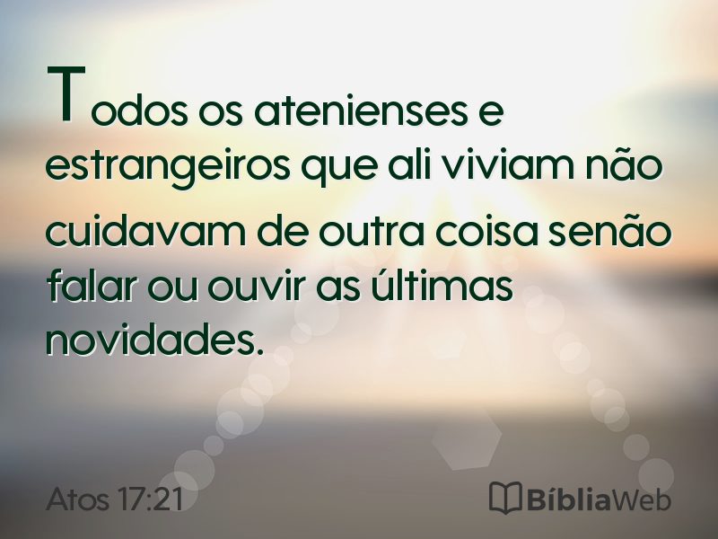Atos 17:21 em imagem para compartilhar