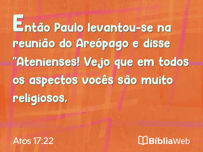 Atos 17:22 em imagem para compartilhar