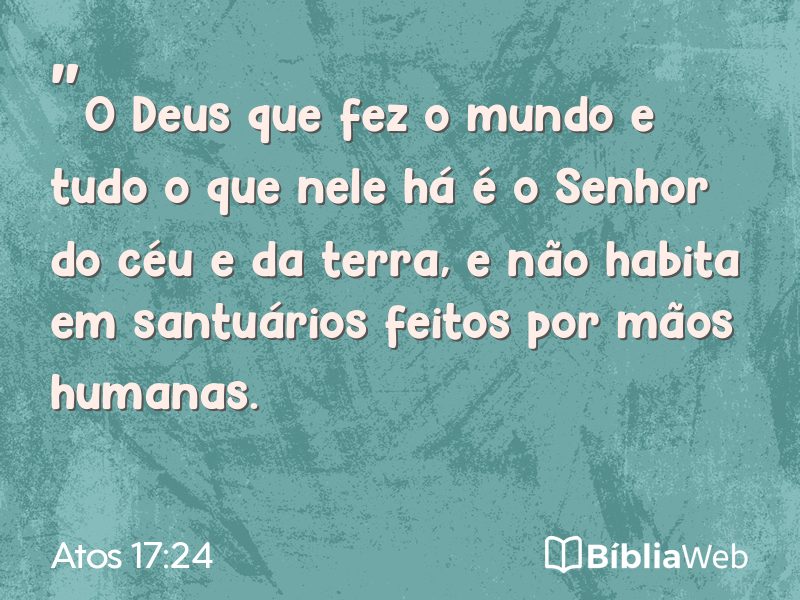 Atos 17:24 em imagem para compartilhar