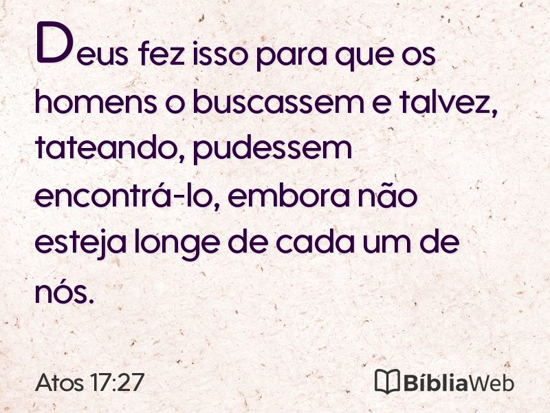 Atos 17:27 em imagem para compartilhar