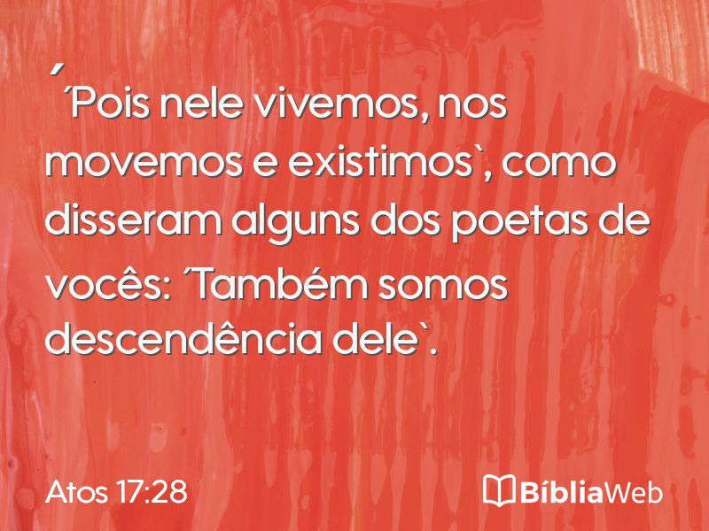 Atos 17:28 em imagem para compartilhar