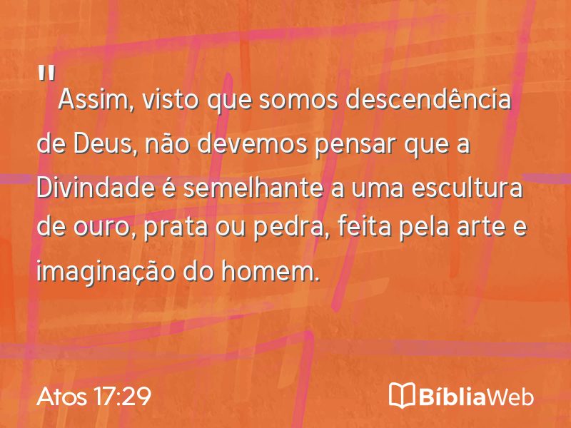 Atos 17:29 em imagem para compartilhar