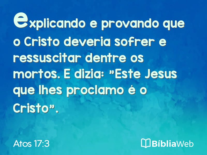 Atos 17:3 em imagem para compartilhar