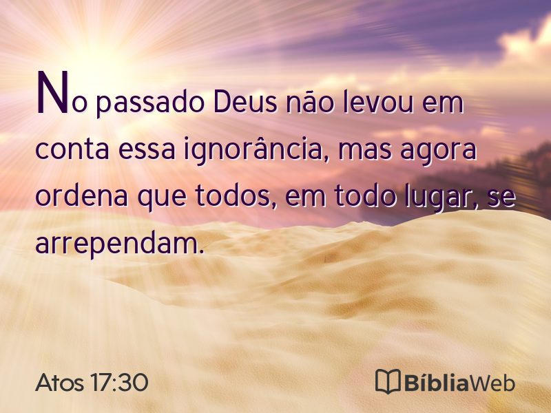 Atos 17:30 em imagem para compartilhar
