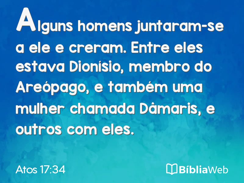 Atos 17:34 em imagem para compartilhar