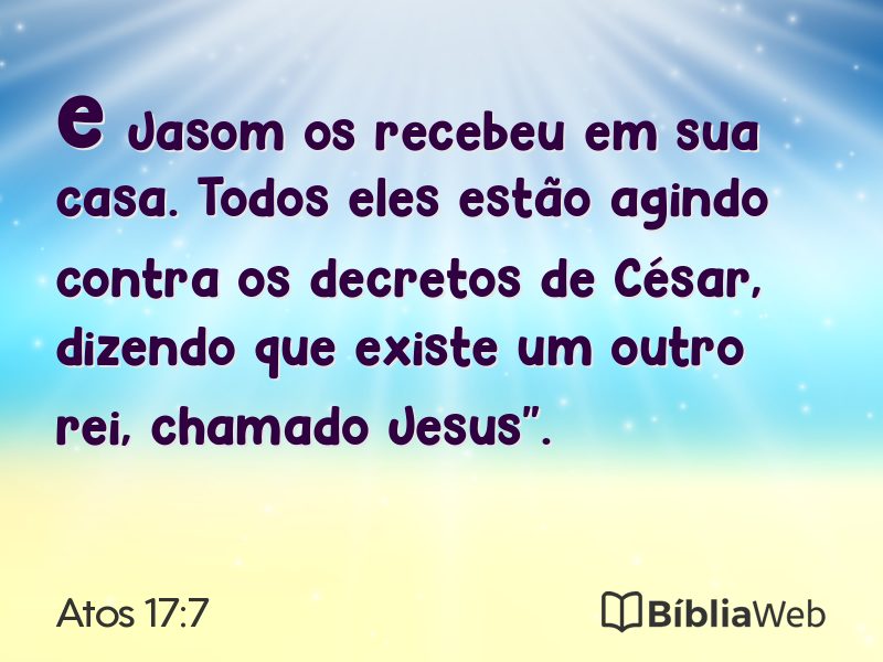 Atos 17:7 em imagem para compartilhar