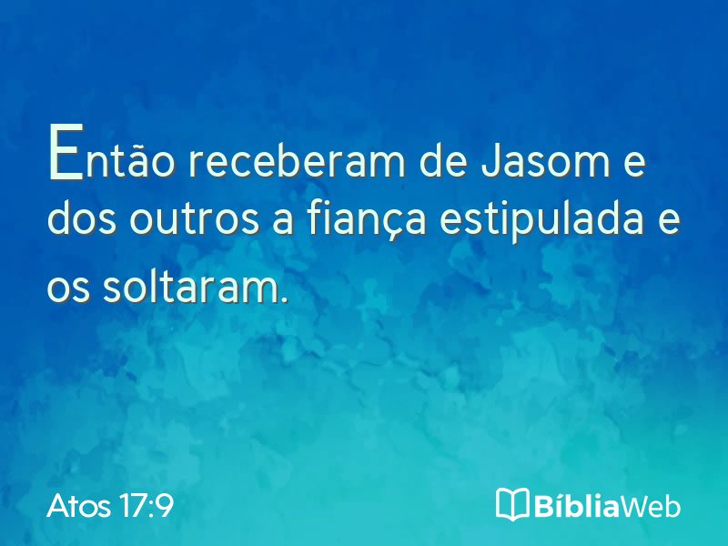 Atos 17:9 em imagem para compartilhar