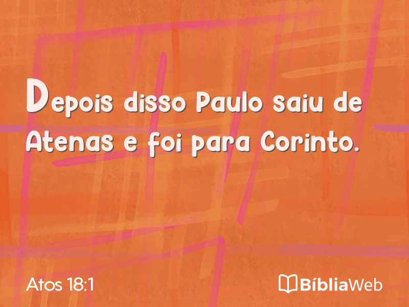 Atos 18:1 em imagem para compartilhar