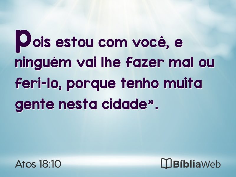Atos 18:10 em imagem para compartilhar