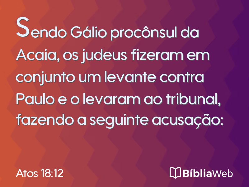 Atos 18:12 em imagem para compartilhar