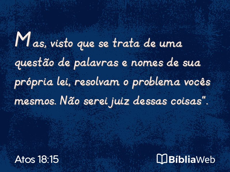 Atos 18:15 em imagem para compartilhar