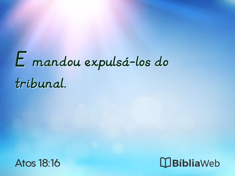 Atos 18:16 em imagem para compartilhar