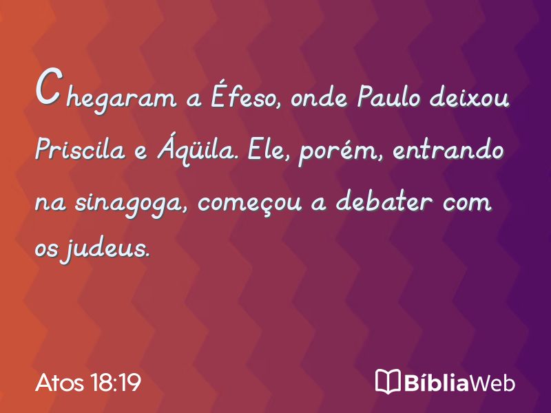Atos 18:19 em imagem para compartilhar