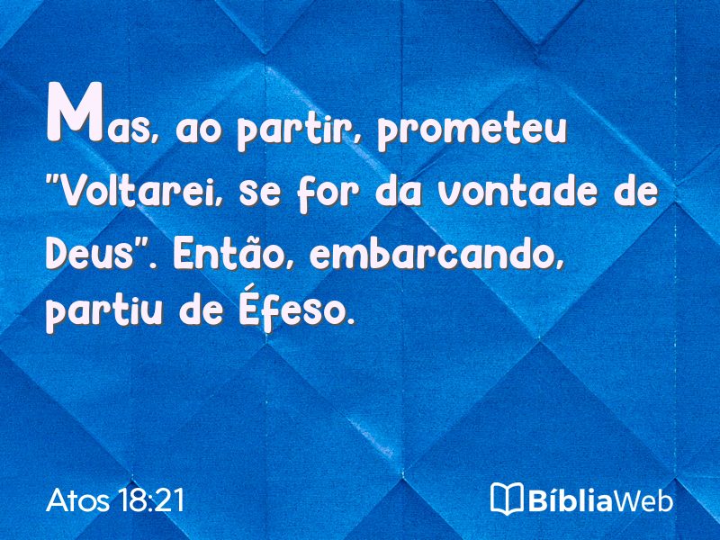 Atos 18:21 em imagem para compartilhar