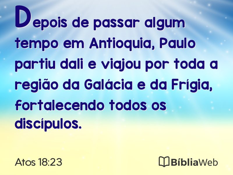 Atos 18:23 em imagem para compartilhar