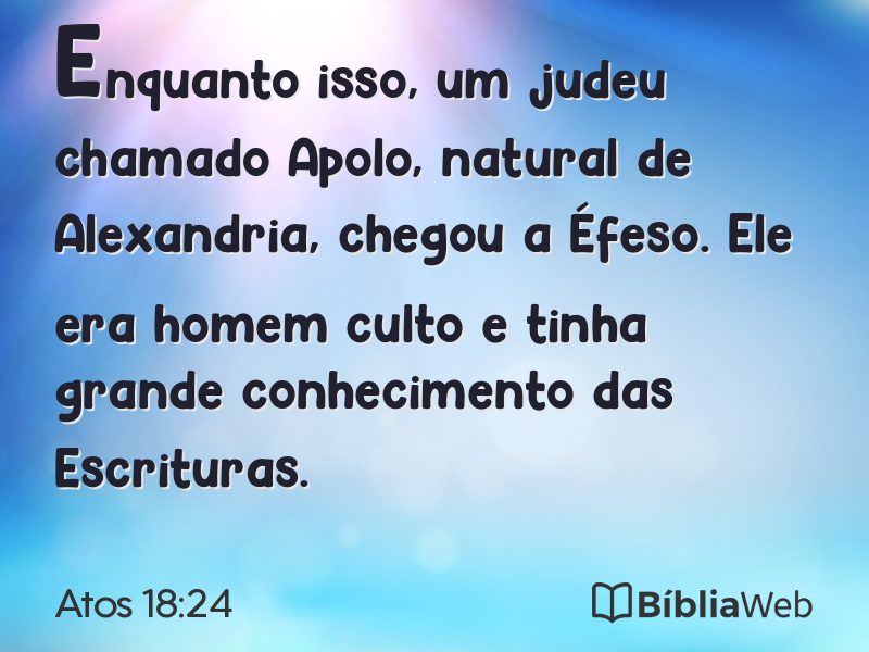 Atos 18:24 em imagem para compartilhar