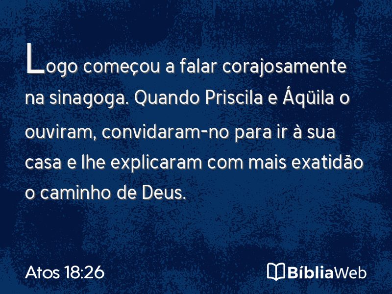 Atos 18:26 em imagem para compartilhar