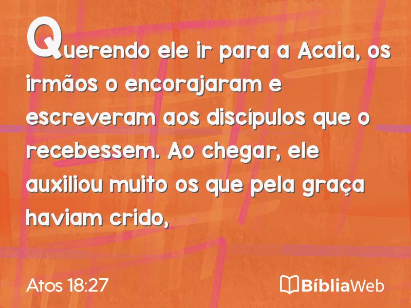 Atos 18:27 em imagem para compartilhar