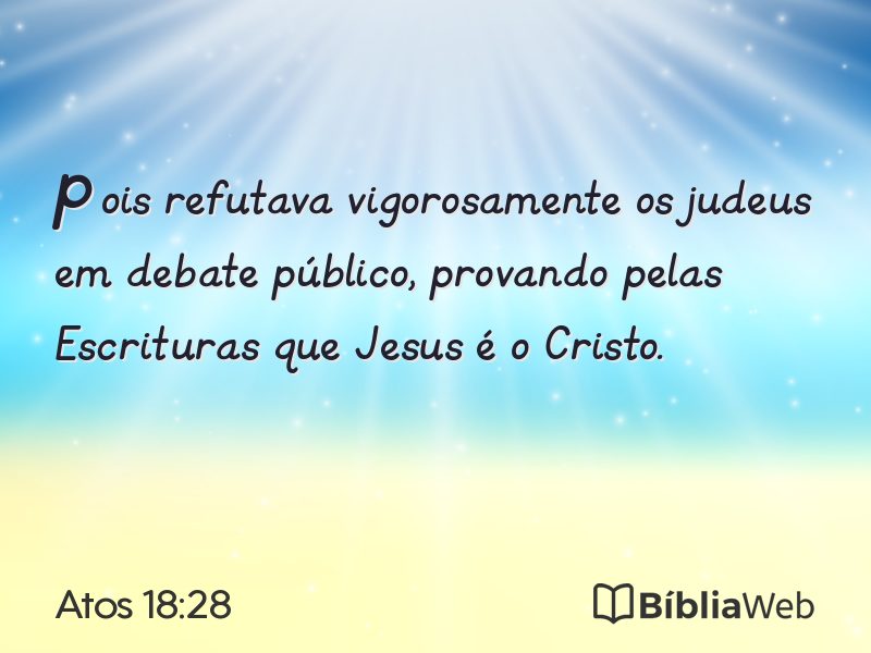 Atos 18:28 em imagem para compartilhar