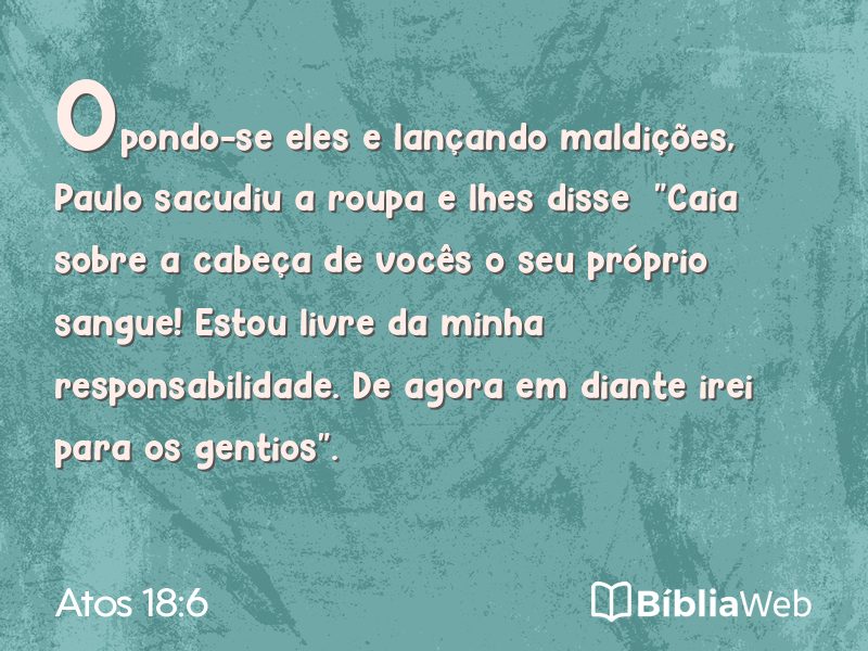 Atos 18:6 em imagem para compartilhar