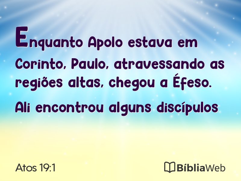 Atos 19:1 em imagem para compartilhar