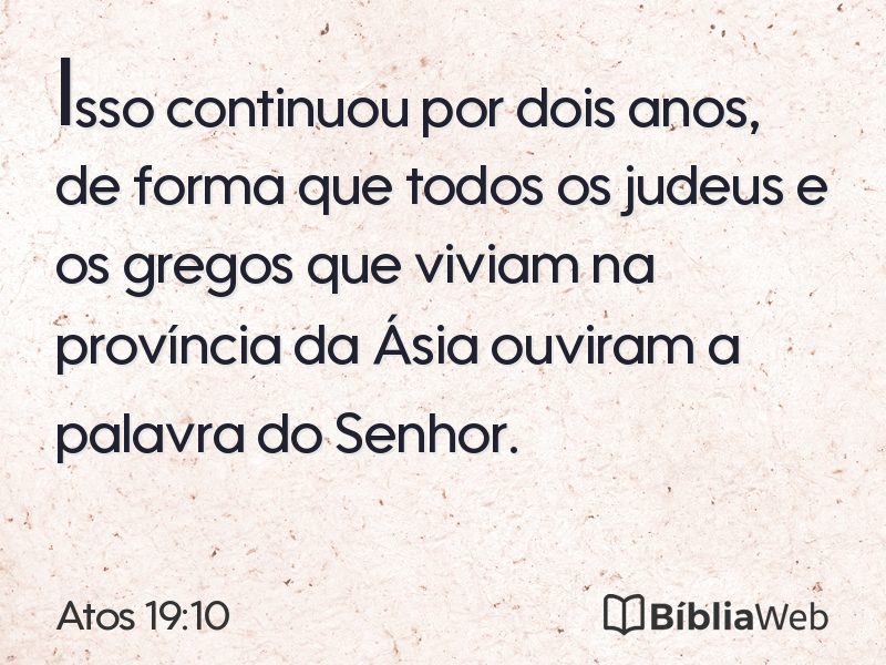 Atos 19:10 em imagem para compartilhar
