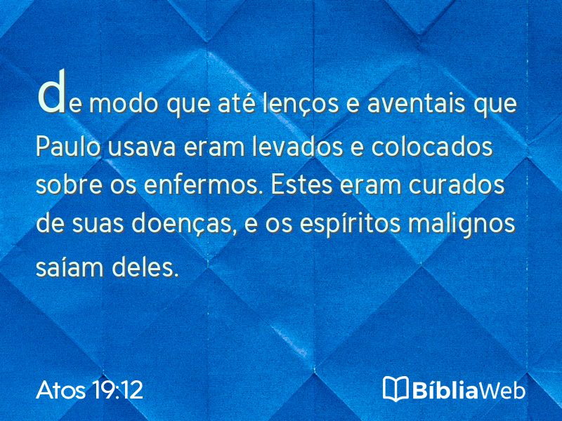 Atos 19:12 em imagem para compartilhar