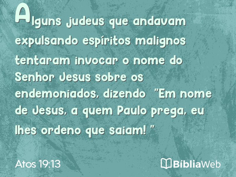 Atos 19:13 em imagem para compartilhar