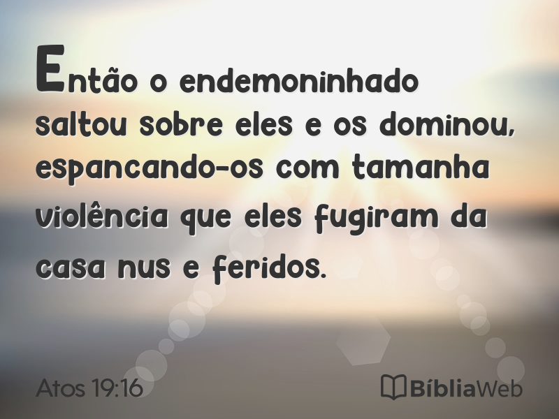 Atos 19:16 em imagem para compartilhar