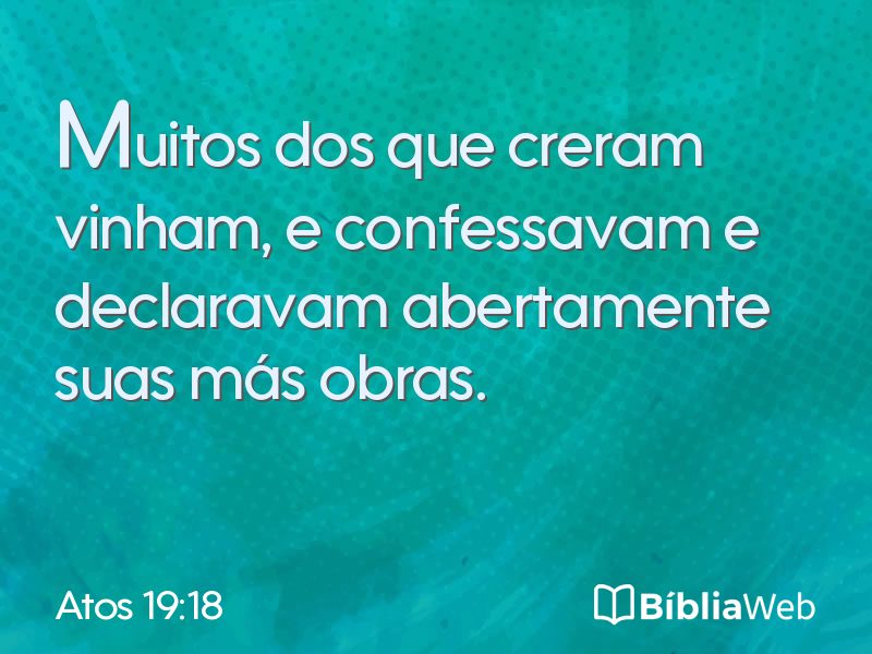 Atos 19:18 em imagem para compartilhar