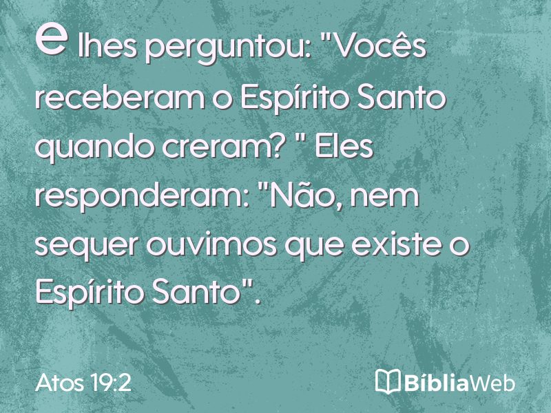 Atos 19:2 em imagem para compartilhar