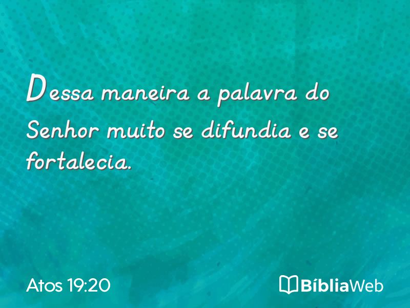 Atos 19:20 em imagem para compartilhar