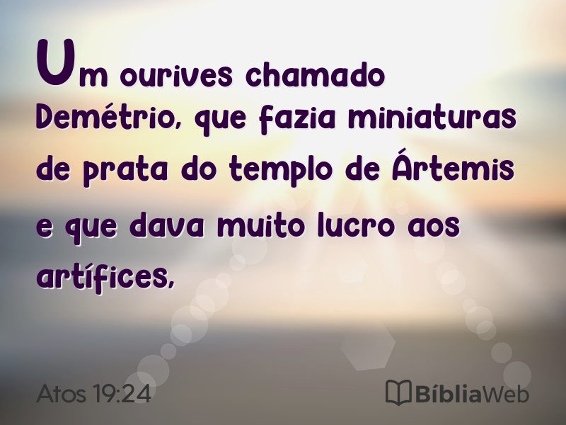 Atos 19:24 em imagem para compartilhar