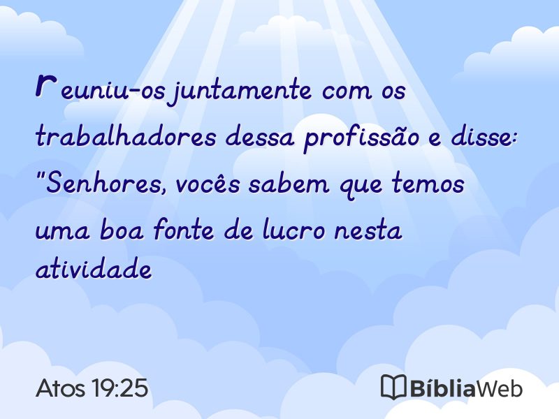 Atos 19:25 em imagem para compartilhar