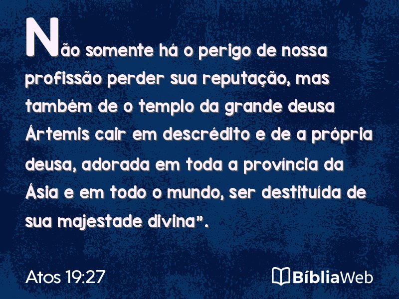 Atos 19:27 em imagem para compartilhar