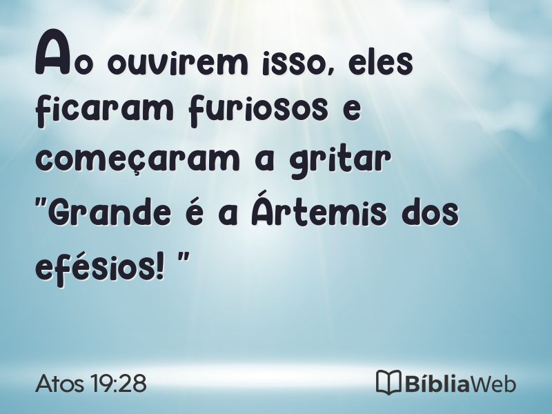Atos 19:28 em imagem para compartilhar