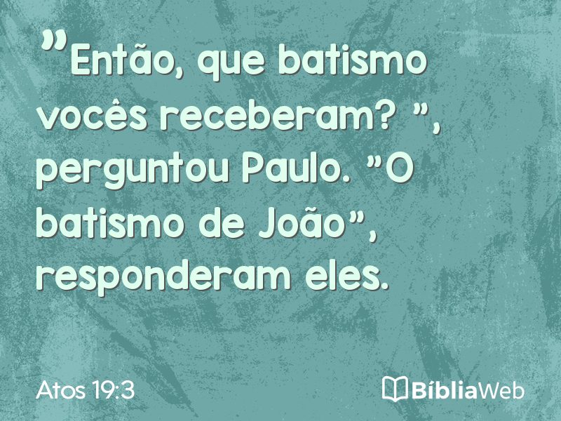 Atos 19:3 em imagem para compartilhar