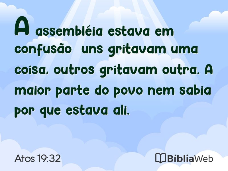 Atos 19:32 em imagem para compartilhar