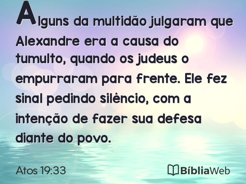 Atos 19:33 em imagem para compartilhar