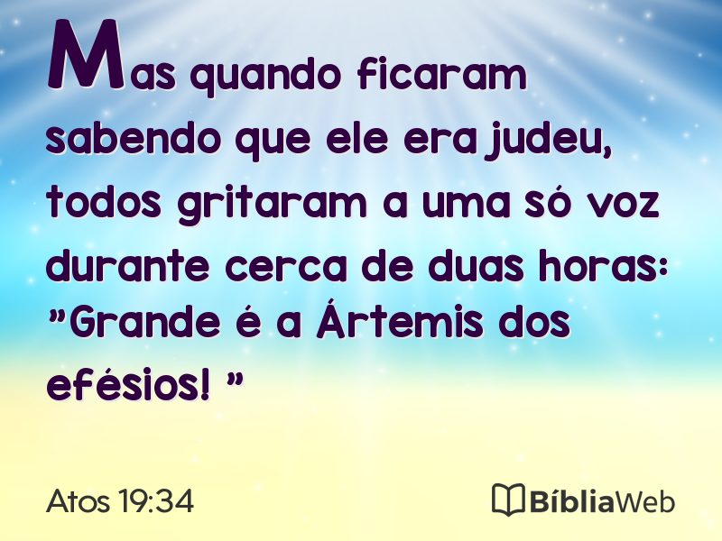 Atos 19:34 em imagem para compartilhar